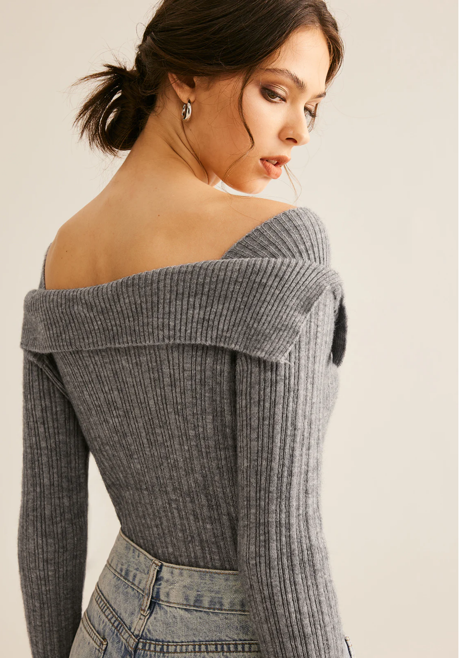 Gerippter Slim Sweater®