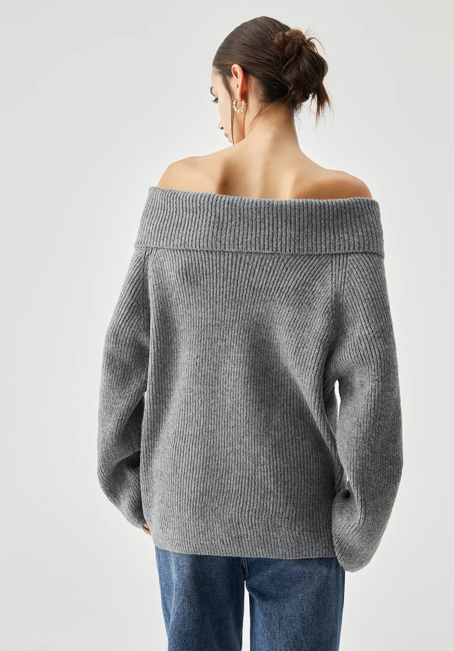 Gestrickter Off-Shoulder-Pullover®